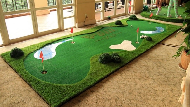 Thảm tập chia làm 2 loại thảm chính là thảm để putting và thảm swing golf