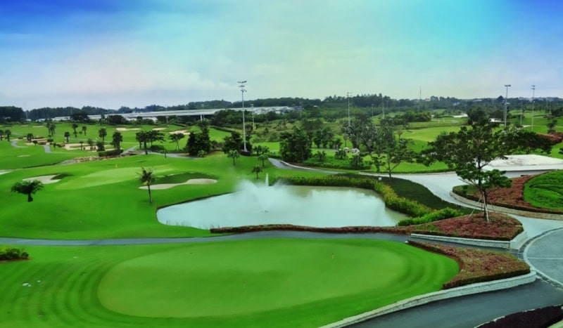 Sân golf Bình Dương Phú Mỹ được chia làm 3 khu sân nhỏ riêng biệt
