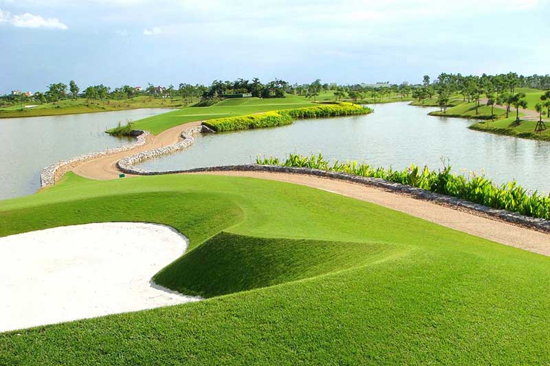 Sân golf Vân Trì có thiết kế vô cùng đẹp mắt