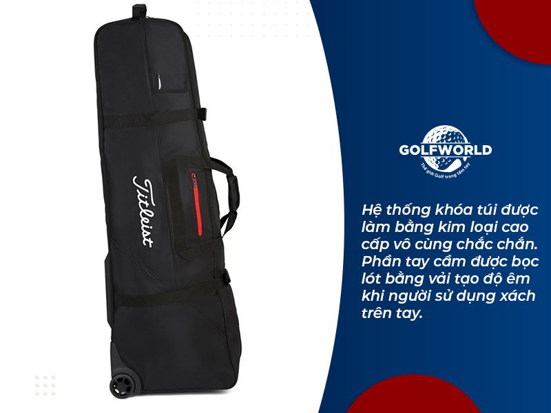 Túi golf Titleist Essentials Travel Cover sở hữu thiết kế hiện đại, năng động