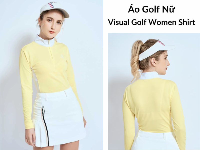 Áo golf Charly Visual Golf Women Shirt dài tay được nhiều golfer yêu thích lựa chọn