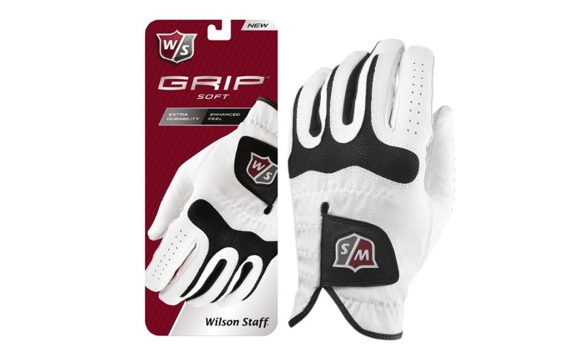 Găng tay golf Wilson Staff Grip Soft được làm từ chất liệu da tổng hợp, có độ bền cao