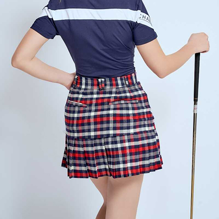 Váy Golf Nữ Kẻ Caro – Charly Golf Retro Royal