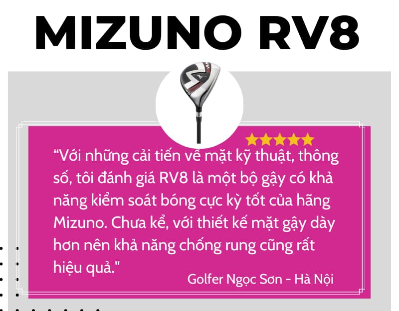 Nhận xét của một golfer chuyên nghiệp về Mizuno RV8