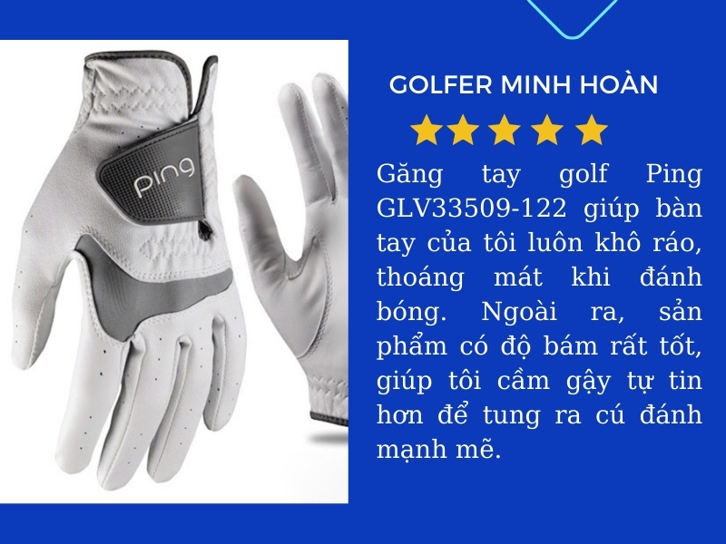 Golfer Minh Hoàn đánh giá cao sản phẩm găng tay golf GLV33509-122