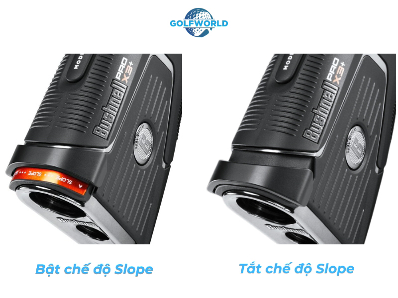 Chế độ Slope trên máy đo khoảng cách Bushnell Pro X3+ giúp đo khoảng cách chính xác