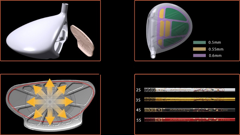 Bộ gậy golf được hãng Honma ứng dụng nhiều công nghệ hiện đại